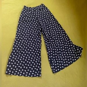 Abound Black Floral Palazzo Pants Size S